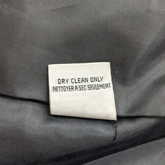 Talbots Pure Wool Black Button Long Suits Jacket Coat Collared Blazer Pockets 14 - Picture 11 of 12